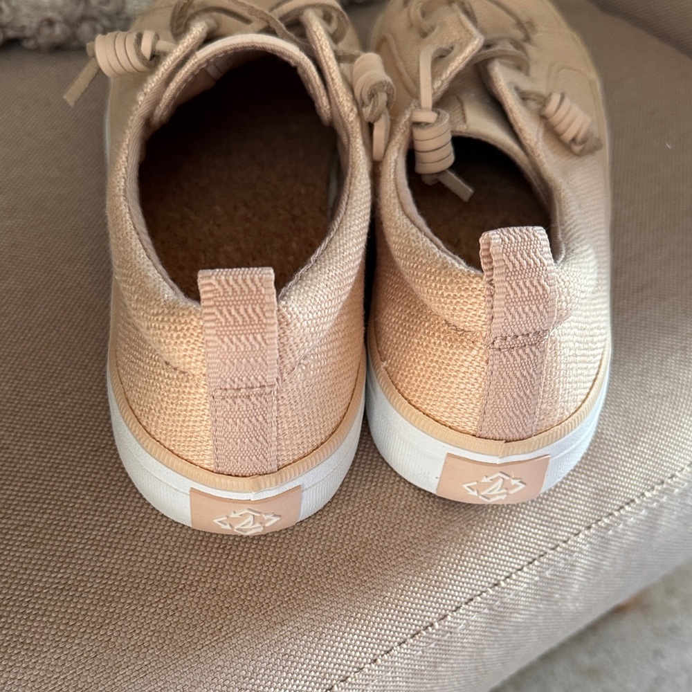 Sperry Women's Beige Canvas Sneakers - Picture 7 of 8